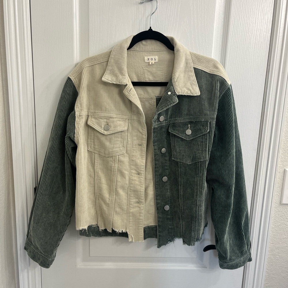 Pol Multi Color Button Up Corduroy Jacket - image 2